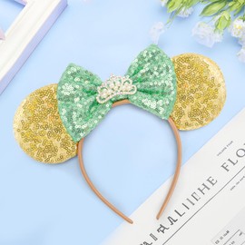 LYLIN Mouse Ears Headband, Princess Mouse Ears Headbands for Women Girls Boys, Princess Hair Accessories for Birthday Party Cosplay Costume