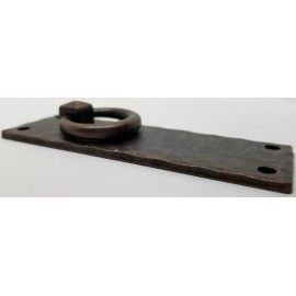 Furniture Knowledge VERTICAL Hammered Forged Brass Mission DOOR PULL Antique Copper rustic patina