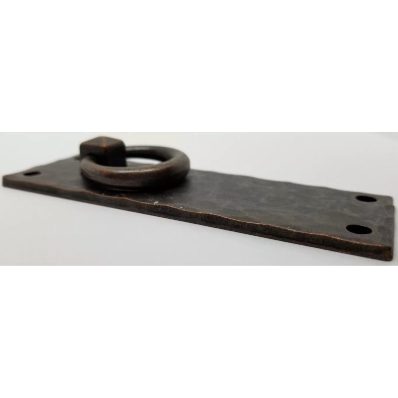 Furniture Knowledge VERTICAL Hammered Forged Brass Mission DOOR PULL Antique