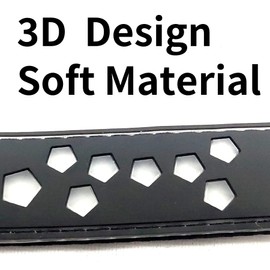 CC SIMON Dog Collar USB C Rechargeable LED Light Up Dog Collar Adjustable Soft Silicone Collar for Medium Large Dogs (BLACK, M(11.8-15.7"))