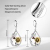 Sunflower Earrings for Women Trendy Sterling Silver Dangle Drop Earrings