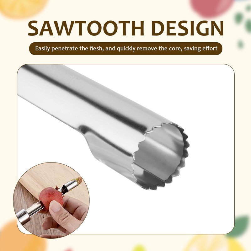 Cuisipro Apple Corer Stainless Steel Apple Corer, Easy Removal of