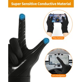 MOCOCITO Gloves Men's & Women's Gloves Bicycle Touchscreen Gloves Waterproof Sports Gloves Non-Slip Windproof Winter Spring Autumn for Motorcycle Hiking Running Camping (S)