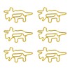 100pcs Golden Dinosaur Paper Clips Increase Slip Resistance Anti Rust