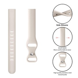 TUCOMO Slim Silicone Watch Bands Compatible with Garmin Lily 2, Thin Soft Narrow Sport Replacement Wristband Straps for Garmin Lily 2