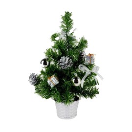 30cm Silver Dressed Christmas Tree
