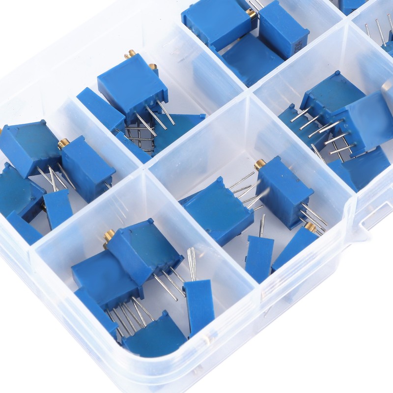 50Pcs 3296W Potentiometer Adjustable 500 1K 2K 5K 10K 20K