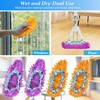 4 Pieces (2 Pairs) Shoe Cover Duster Mopping Slippers, Microfiber