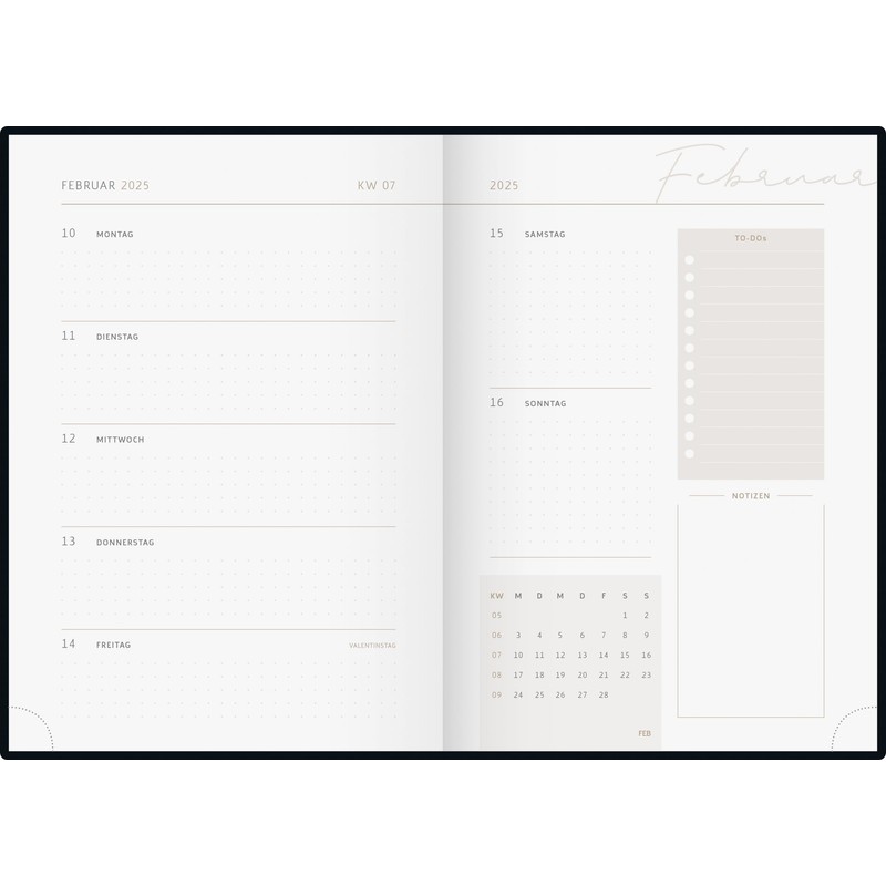 rido/idé Young Line (2025) "Shadows" Book Calendar, 2 Pages =