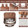 tiamyi leather travel backpack for men and women, flap top