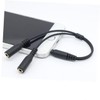 Gatuida 3pcs Headset Splitter Adapter Position to and Microphone Ports