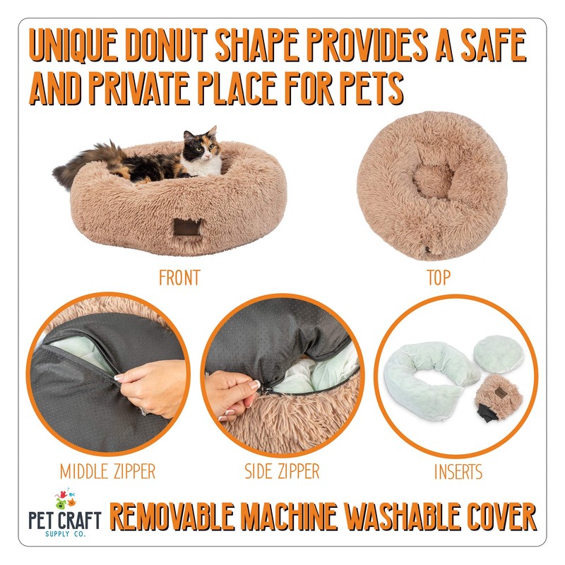 Pet Craft Supply Ultra Plush Calming Anti-Anxiety Pet Bed -