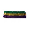 MGC Sequin Mardi Gras Elastic Headband Purple Green Gold