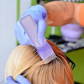 Lithyc Pack of 2 Hair Dye Brush Bottle Shampoo Bottle, Scalp Oil Applicator, Scalp Massage Comb, Hair Oil Applicator, Hair Colour Tool, Hair Colour Brush Bottle