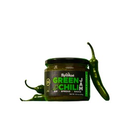 Big Whisk Green Chili Jam – Sweet and Spicy Spread, Perfect for Marinades, Glazes, Dips, and Appetizers – 12.5oz Jar – Gluten-Free & Vegan