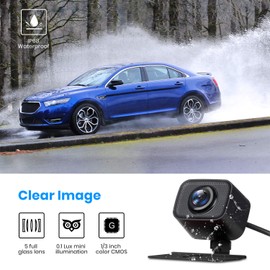 AUTO-VOX W7 Digital Wireless Reversing Camera Kit Stable Signal Reverse IP68 Waterproof Rear View Backup Camera with Clear Image