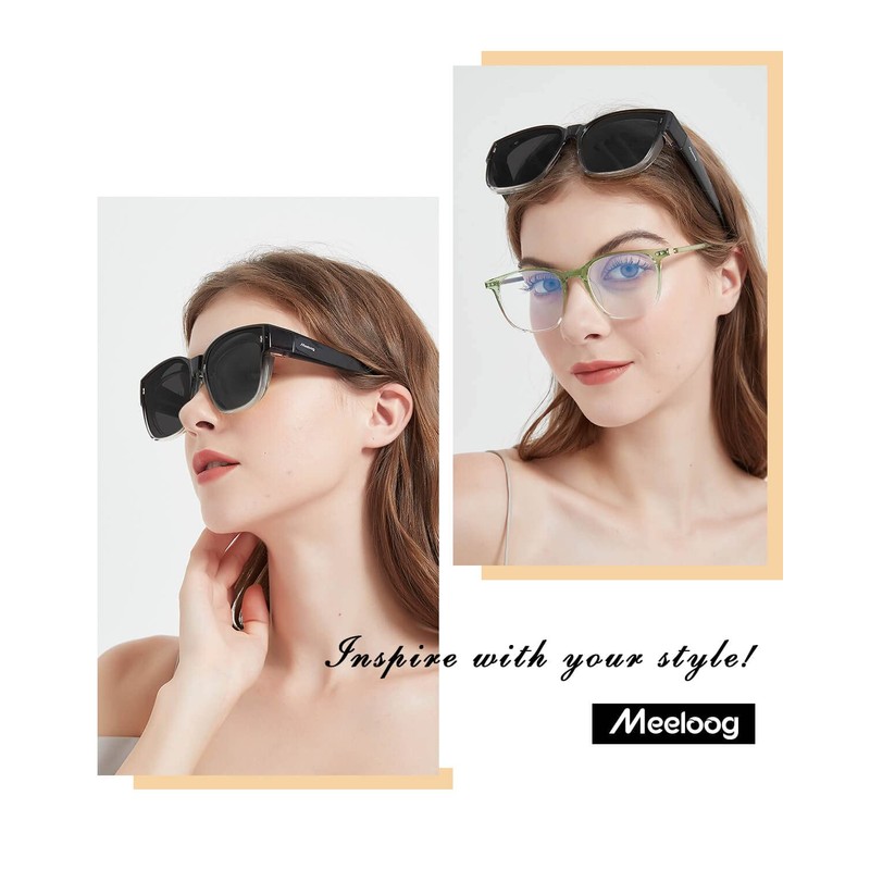 Meeloog Large Polarized Fit Over Glasses Sunglasses For Women Men,
