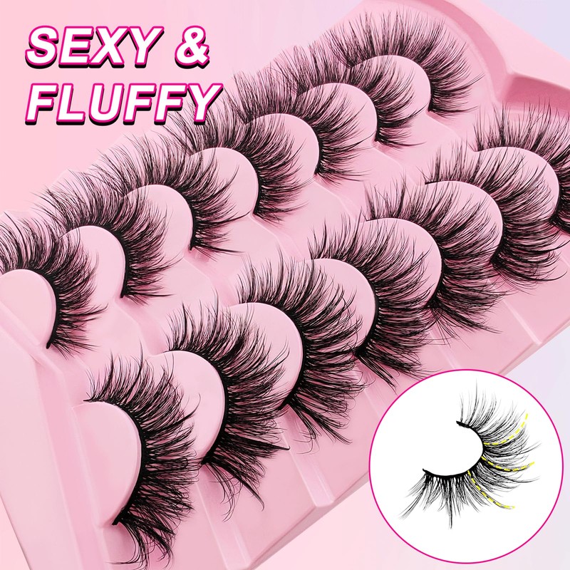 7 Pairs Fairy Eyelashes (7P-ZD-72)