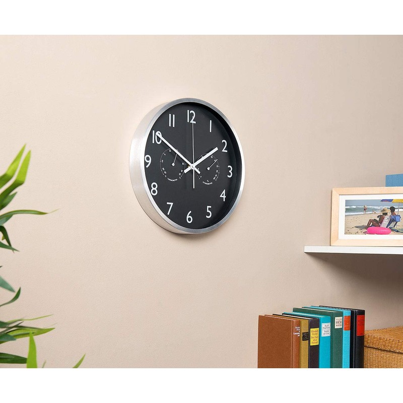 St. Leonhard Radio-Controlled Clocks: 3-in-1 Radio Wall Clock with Thermometer