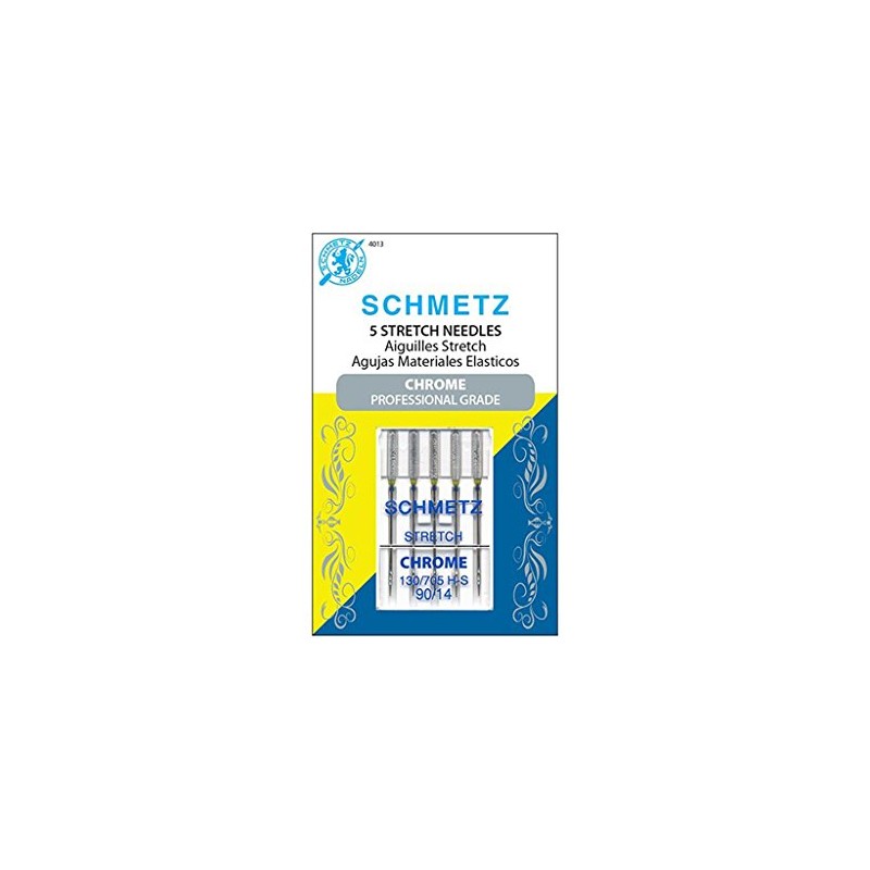 Schmetz SCH4013 5 Piece Needle Chrome Stretch, Size 90/14