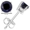 Vir Jewels 1.50 cttw Black Diamond Stud Earrings .925 Sterling