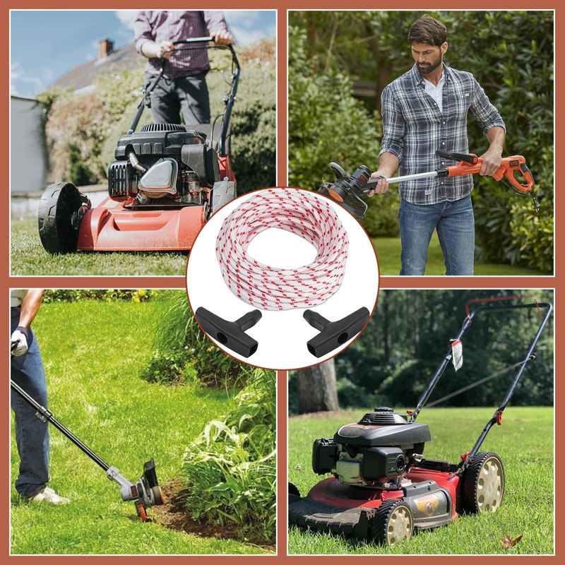 Starter Rope, Starter Rope Lawnmower 10 Metres, Replacement Pull Rope,