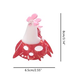 Novelty Red Chicken Claw Clip,Funny Acetate Claw Clip for Women,Fashion Hair Clip