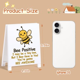 Inspirational Positive Bee Desk Decor Birthday Gifts for Mom Daughter Son You're Gonna Bee Awesome Encouraging Office Decor for Coworker Friend Teacher Appreciation Gift White Elephant Gifts