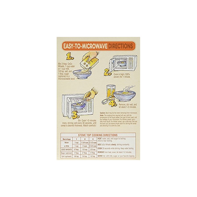 Coco Wheats Hot Cereal Cocoa 28-oz (8)