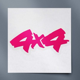 Decal Stickers of 4x4 2 (Pink) (Set of 2) Premium Waterproof Vinyl Decal Stickers for Laptop Phone Accessory Helmet Car Window Mug Tuber Cup Door Wall Decoration - ANDstic069371PI