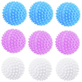 luckaide Dryer Balls, Pack of 9 Dryer Balls for Tumble Dryers, Washing Ball for Washing Machine, Dryer Ball, Reusable Dryer Ball, Dryer Balls, Tumble Dryer Ball for Home Clothing Cleaning