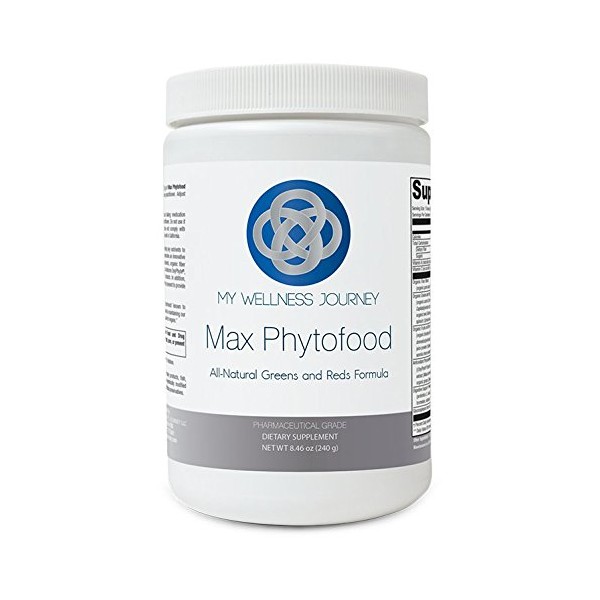 Max Phytofood by My Wellness Journey- Greens & Reds Superfoods Mix with Probiotics, Phytonutrients, Digestive Enzymes & Fiber