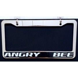 Unbranded Angry Bee Stainless Steel License Plate Frame