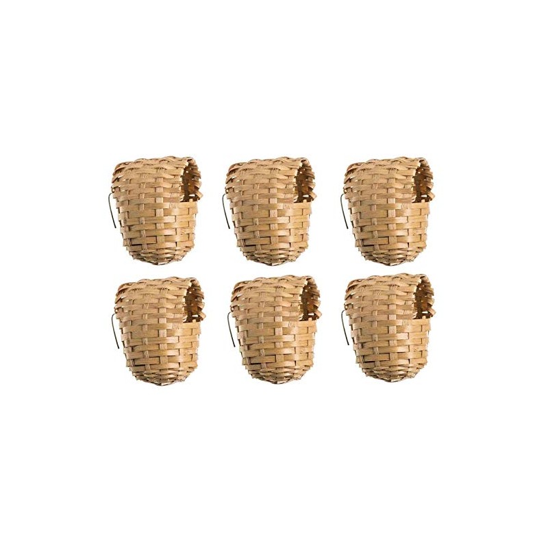 WICKER FINCH SMALL BIRD BREEDING NESTING AVIARY BASKET NEST 3