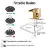 AVSIILE LED Bathroom Sink Faucet, Brushed Gold Waterfall Single Hole