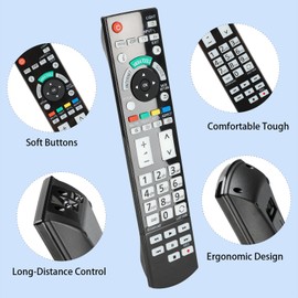 The Remote Control N2QAYB000715 is Compatible with Panasonic Viera TV TX-L42DT50B TX-L42ET50E TX-L42ET50Y TX-L42WT50T TX-L47DT50 TX-L55DT50Y Replacement for the Controller