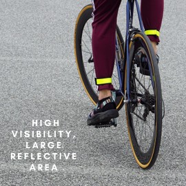 Vincita Reflective Bands - Highly Visible Safety Reflective Bands for Cycling, Walking, Running, and Hiking - Suitable with Molle Webbing On Backpack (Pair of 2) (Green)