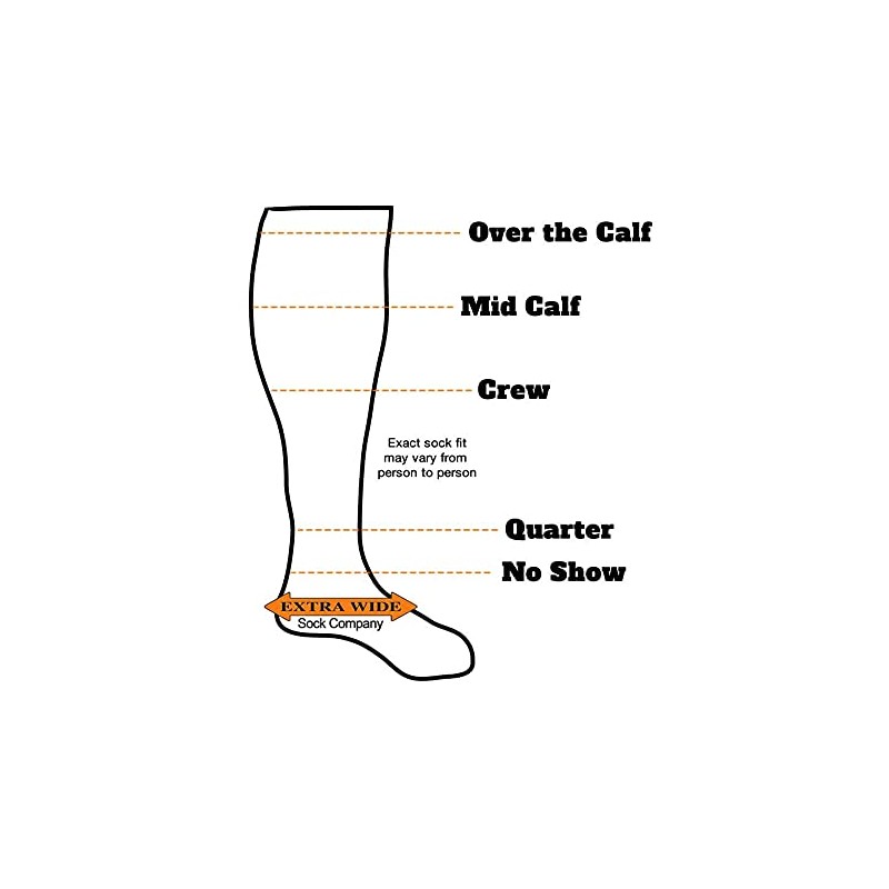 Extra Wide Comfort Fit Athletic Quarter Socks (Pack of 3)