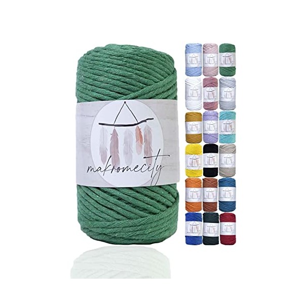 Makromecity, Single Strand Macrame Cord (3 mm x 328 feet)