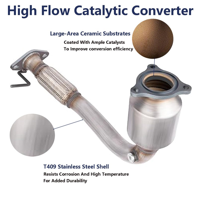 Liangchi High Flow Front Catalytic Converter Kit Direct-Fit Chevy &