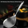 ZDFQly Large Skimmer Slotted Spoon, 304 Stainless Steel Spider Strainer
