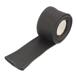 sourcing map Heat Shield Sleeve, 0.8" ID 3.3 Feet Heat Sleeve Automotive Wire Heat Shield Fuel Line Heat Shield Sleeve Heat Sleeve Heat Wrap 500 Degree for Wires, Black