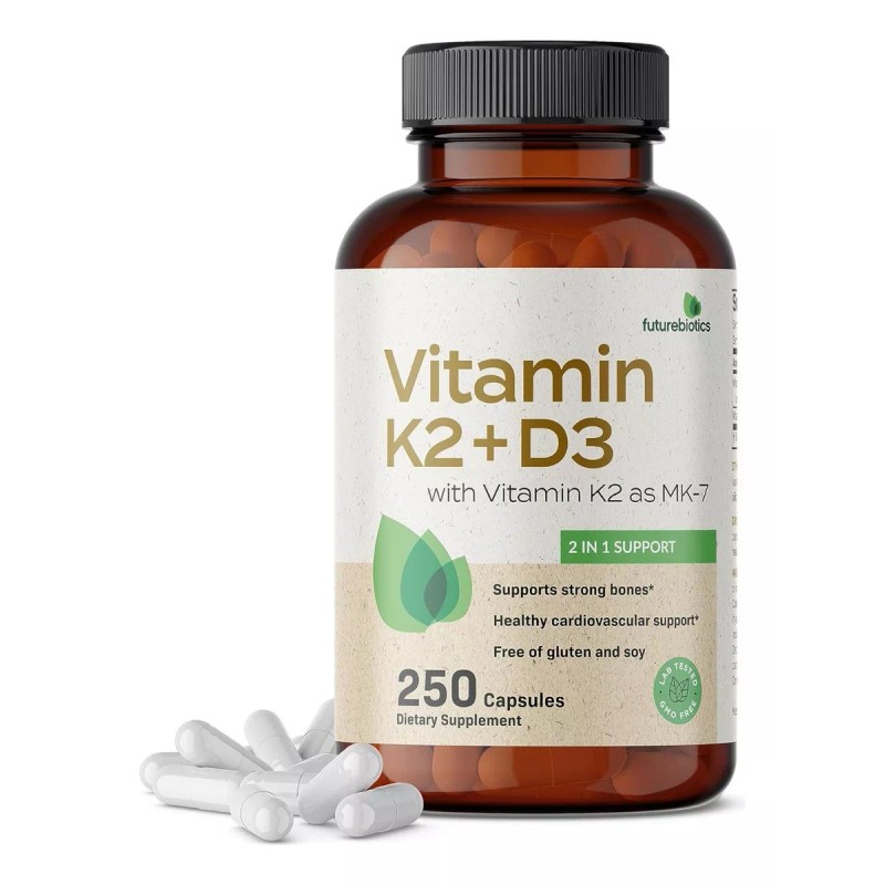 Futurebiotics Vitamina K2 (mk7) + D3 5,000iu Con 250 Capsulas