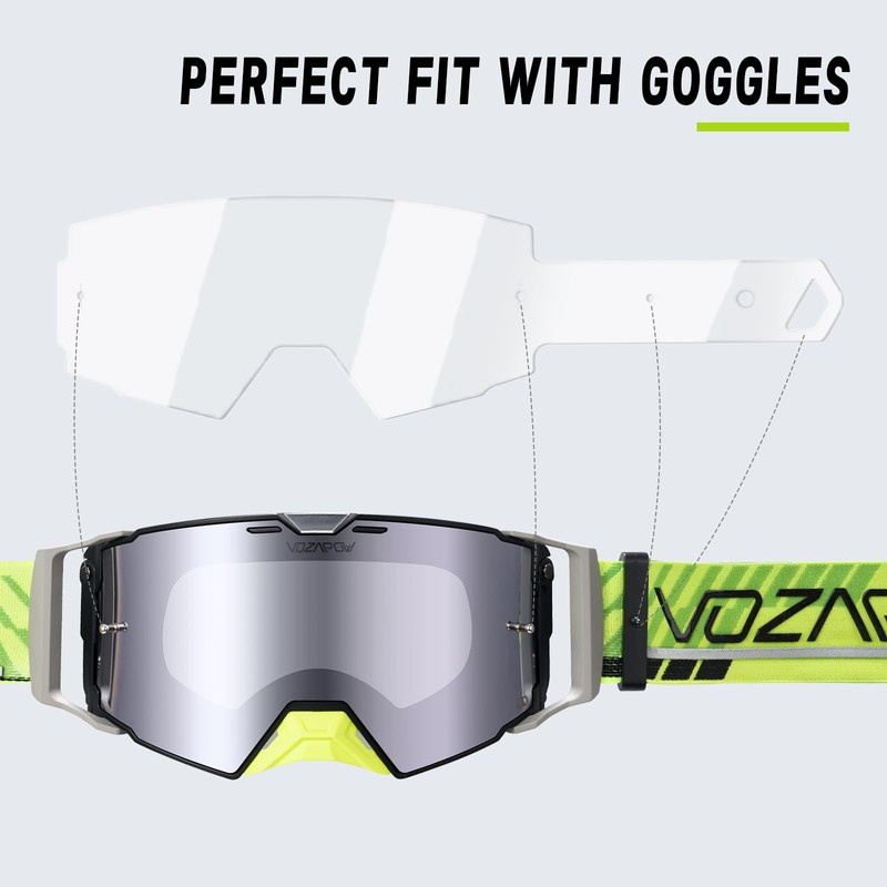VOZAPOW Dirt Bike Goggles Tear Offs 7x2 Packs