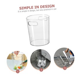 Alipis Large Capacity Trash Can Reusable Waste Basket Rubbish Container Simple Handle Easy to Use