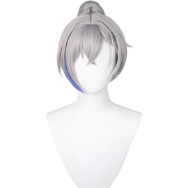 Cosplay Wig, Collapse: Star Rail, Silver Wolf, Ginro, Heat Resistant Wig, For Photography, Cosplay Wig, School Festivals, Cultural Festivals, Man-Yu Exhibitions, Halloween, Christmas, Gift, Costume