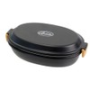 Sabu Copelt 363665 Antibacterial Tableware 1-Tier Lunch, Black, 20.3 fl