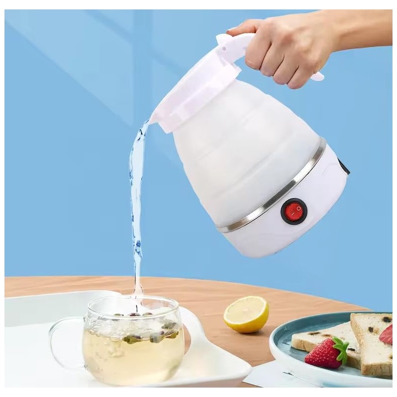 Foldable Electric Travel Kettle – Mini Portable Collapsible Water Boiler