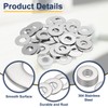 sourcing map M10 Flat Washer for Screw, 60Pcs Metal Washers