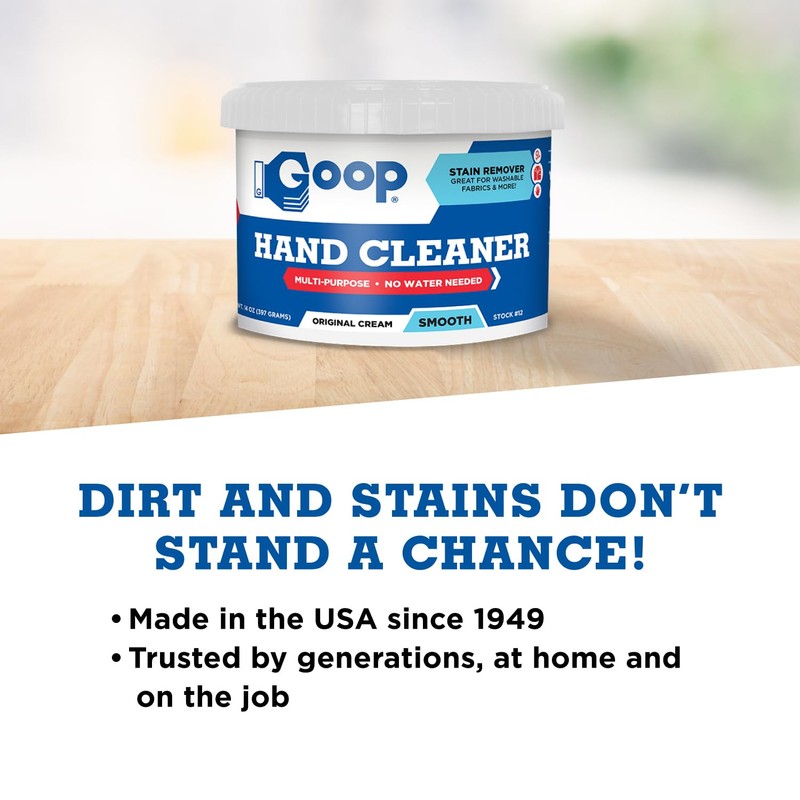 GOOP Original Multi-Purpose Waterless Hand Cleaner and Stain Remover -